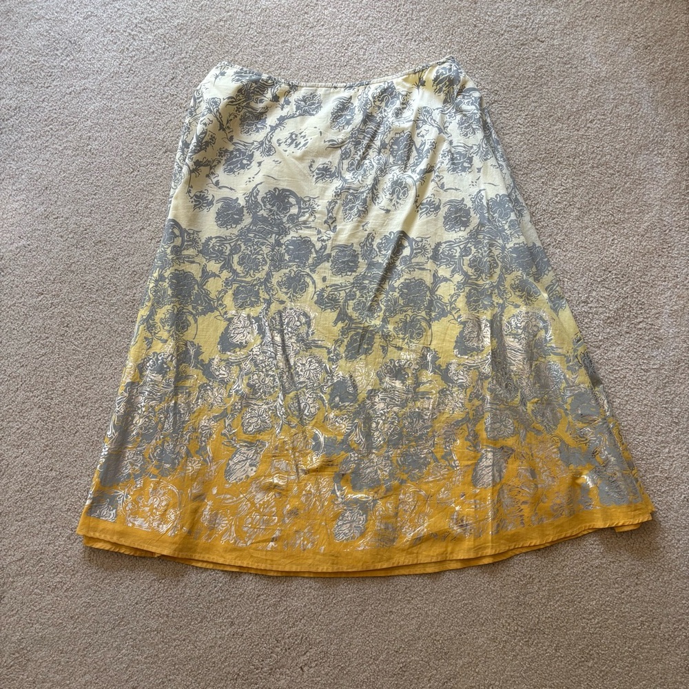Isda & Co Yellow & Silver Floral Skirt - Picture 6 of 8